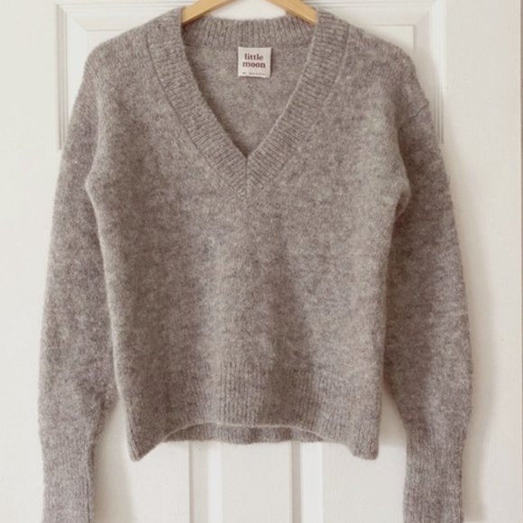 Aritzia Sweaters - ***SOLD***Aritzia Little Moon Grey Alpaca/Mohair Sweater